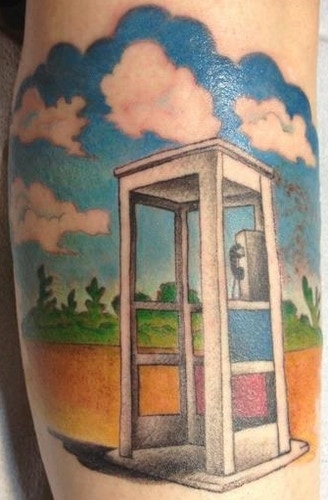 LBJ's spectacular Mojave Phone Booth tattoo